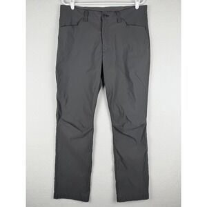 Eddie Bauer Tech Pants Mens 35x31 Grey Nylon Lightweight Articulated Knee Hiking